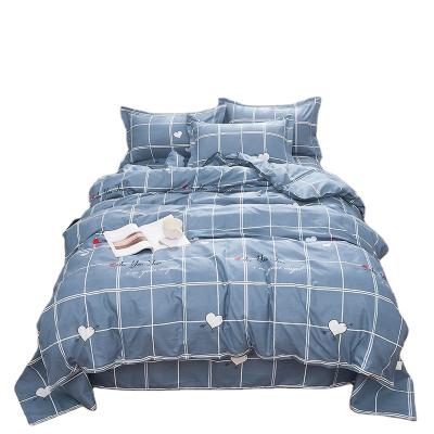 China Anti-static home textile knitwear bedding cotton cashmere comforter set sheet pillowcase 4 piece set for sale