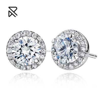 China Vintage Wholesale Price Fashion Gemstone 1 Carat Silver 925 Carat Small Gold Plated Earrings for sale