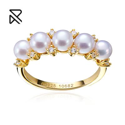 China Exquisite Appearance Fashionable Women Bead Rings Gold Plated Cute Colorful Circle 18k Graduation Ring Jewelry for sale