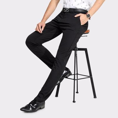 China Anti-wrinkle spring and summer men's slim men's pants elastic business casual pants pants straight men's long pants for sale