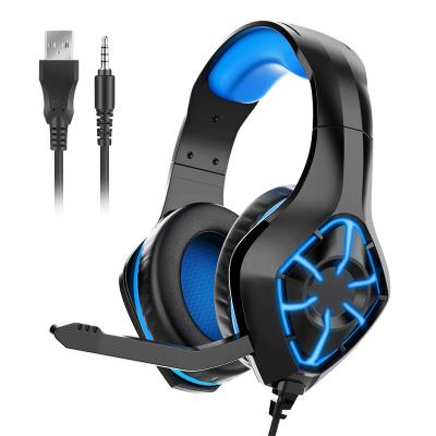 China 2022 Headband Hit Amazon Studio Headphones Noise Cancel Multicolor Glowing Gamer Earphone Gaming Headset For PC for sale