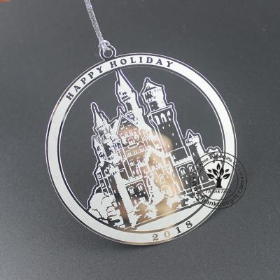 China Europe 2018 Hot New Custom Etched Mirror Finish Stainless Steel Christmas Ornaments for sale