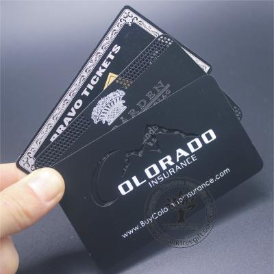 China Europe China Manufacture Custom Logo Engraved Matte Black Stainless Steel Business Card for sale