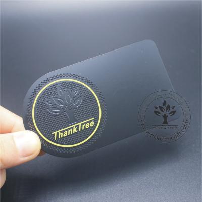 China Europe China Manufacture Custom Made Stainless Steel Finish White Black Shape Metal Card With Cut Out for sale