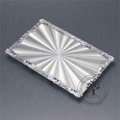 China Europe Credit Card Size Offset Printing Available Silver Metal Blank Card for sale