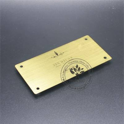 China Wholesale Europe Manufacturer Logo Engraved Brass And Stainless Steel Metal Tag For Furniture for sale