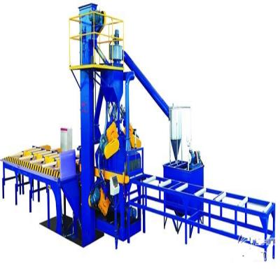 China Preheating Aluminum Profile Tunnel Pass Though Type Automatic Shot Blasting Machine for sale