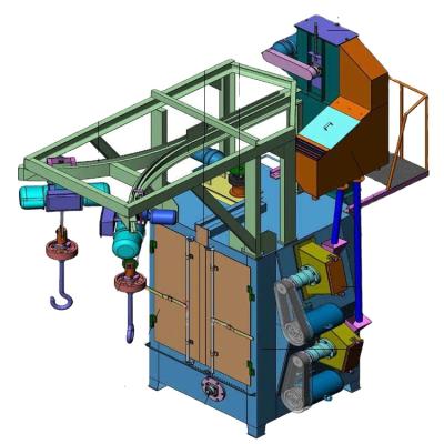 China Rust / Corrosion Proof Sheet Clutch Round Spring, Compressors Vane, Connecting Rod, Shaft, Gear Box Element Shot Blasting Machine for sale