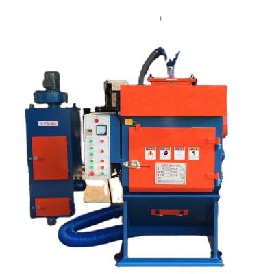 China Q32 Batch Metal Surface Flat Sheet Metal Spring Clip Rubber Belt Tumble Cleaning Type Shot Blasting Machine for sale