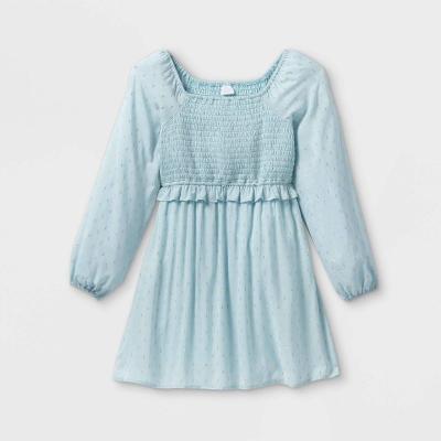 China Anti-Static Hot Selling All Over Retailer Butterfly Print Ruffle Puff Sleeves Girls Shirt Long Sleeve Mini Dress for sale