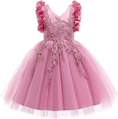 China Kids Clothing Christmas Holiday Pageant Lace Dress Children Girls Anti-static Wedding Party Dresses for sale