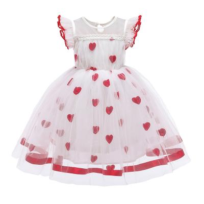 China Fashionable And Cute New Arrival Girls Summer Breathable Children Lovely Wear Cheap White Patterned Sleeves In Creative Design Mesh Dress for sale