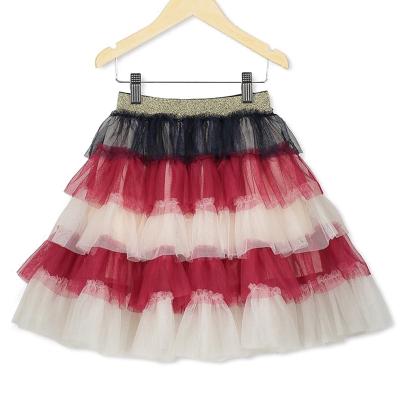 China Breathable Newcomer China Wholesale Kids Clothing For Girls Super Comfy-Fitting Red Sequins Gathered Tulle Skirt for sale