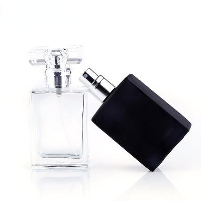 China Other Stain Supply BL034-30ml Perfume Bottle Jar Black Clear Glass Fire Extinguisher Bottles for sale