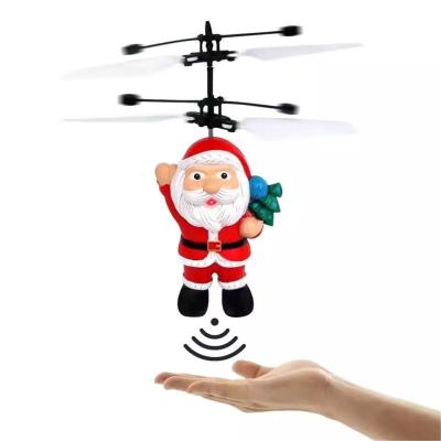 China Na Christmas Gift 2023 Santa USB Levitation Flying Induction Lighting Christmas Santa Claus Drone Cartoon Aircraft Sensor for sale