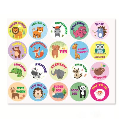 China Custom Printing Cartoon Sticker Logo Label Waterproof Kids Die Cut Cartoon Sticker Round Vinyl Anime Self Adhesive Paper Stickers for sale