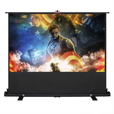 China Electric/Manual 84 100 120 Inch Portable Electric Ultra Short Throw Laser Home Projection Screen Ust Alr Motorized Floor Rising Projector Screen for sale