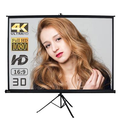 China Tripod 60 80 100 Folding 120 Inch Cinema Fast Home Outdoor Projector Screen Tripod Stand Portable Projector Screen for sale