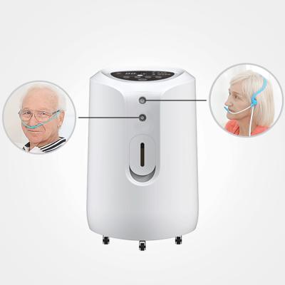 China 5L 10L Home Medical Grade PSA Flow Portable Smart Adjustable Oxygen 1L-7L Generator Dual 7 Liter 10 Liter Portable Oxygen Concentrator for sale