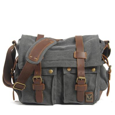 China Leisure Fashionable Durable Men's Shoulder Bag Canvas Messenger Bag for sale