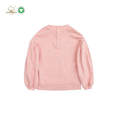 China Blara Breathable Organic French Cotton Maiden Pink Puffy Sleeve Plus Size Pullover Winter Sweater Tops for sale