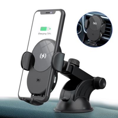 China PROFESSIONAL OBSHI Smart 10W Car Charger Auto Wireless Light Mount Sensor Mount Fast Charging Wireless Charger for sale