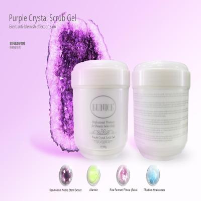 China Exfoliator Private Label Good Quality Skin Care Scrub Peeling Crystal Scrub Purple Gel for sale