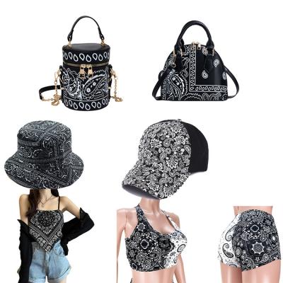 China Other New Fashion Bandana Cross - Body Handbags 2021 Small Purse Handbags For Women Ladies Cashew Flower Bucket Hats And Purse Set for sale