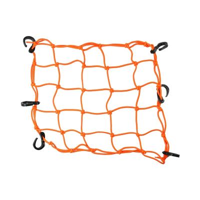 China Colorful elastic plastic rubber car net cargo net pp yarn+rubber yarn mesh for sale with black metal hooks for sale