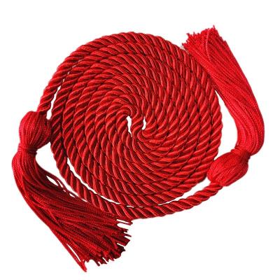 China School Factory Wholesale Red Color Solid Honor Ties Graduation Honor Ropes for sale