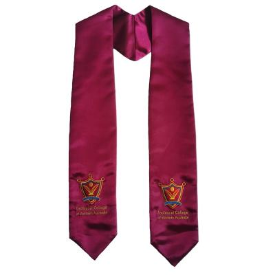 China School Customized Embroidery Or Printing Satin Graduation Stoles for sale