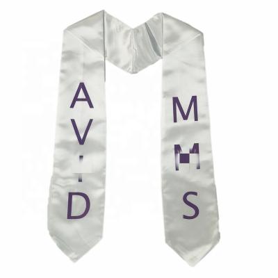 China School Customized Embroidery Or Printing Satin Graduation Stoles for sale