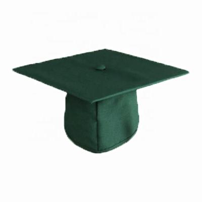 China School Forest Green Color Adult Graduation Hat Matte Graduation Hat for sale