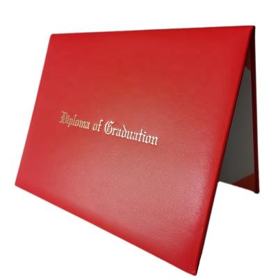 China Wholesale PU Graduation Certificate Morocco Paper Holder Diploma Cover for sale