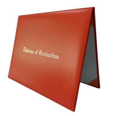 China Wholesale PU Graduation Certificate Morocco Paper Holder Diploma Cover for sale