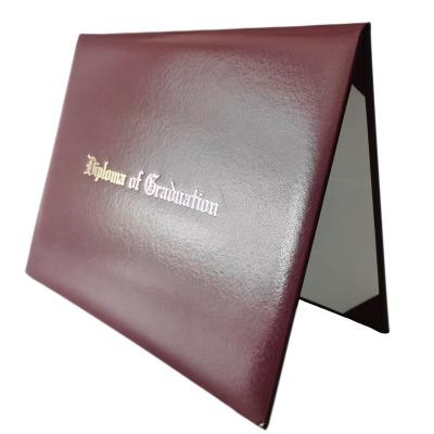 China Wholesale PU Graduation Certificate Morocco Paper Holder Diploma Cover for sale