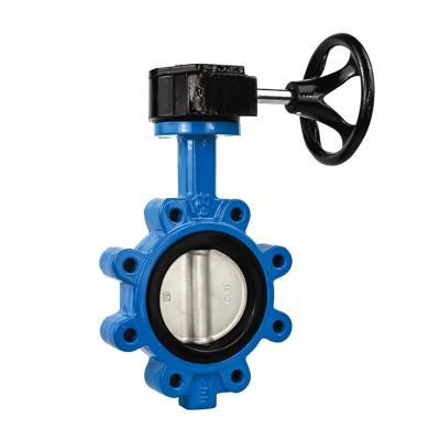 China CF8 General Handwheel Lug Butterfly Valve DN100 Rubber Soft Seal Water Butterfly Valve for sale