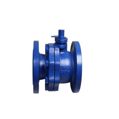 China General Cast Iron GG25 DIN Flange Ball Valve PN16 1.6Mpa DIN3202 PTFE Packing Gasket for sale