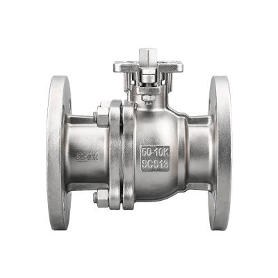 China General JIS 10K ball valve DN50 DN80 DN100 flanged pneumatic end white steel cf8 high deck for sale