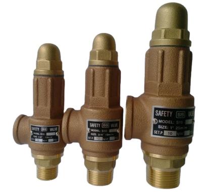 China General Adjustable S10L Steam Boiler Water Safety Valve Taiwan SS Full Automatic Lift All Copper Safety Valve DN15 DN20 for sale