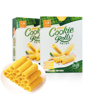 China Exotic Cookie Ramadan Good Day Stick Cookies Baby Finger Cookie Rolls 100g Low-CARB Durian Cookies for sale