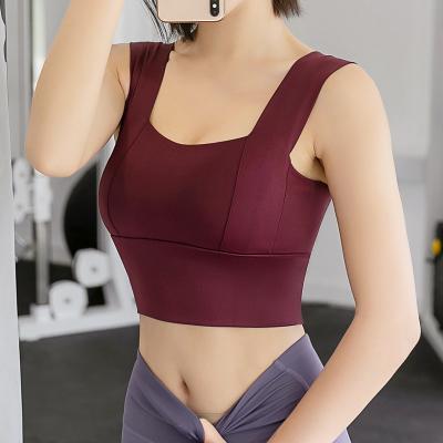 China Home Fitness Women's Vest Sports Bra Sweated Non-stick Logo Hot Global Custom Color Support Multicolor Optional Low Price for sale