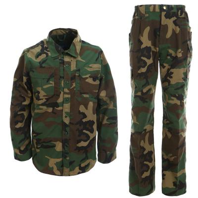 China Woodland Camouflage Anti-Static TC 65 35 Light Long Sleeve Police Shirt Jungle Tactical Camouflage for sale