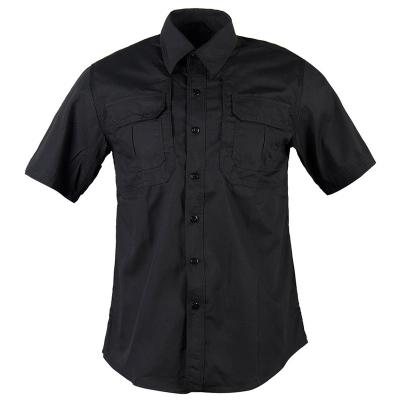 China Left Sleeve Anti-Static Black Short Sleeve Shirts Pen Pockets Tactical Shirt for sale