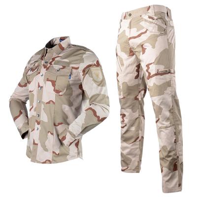 China Outdoor Custom Camouflage Military Tricolor Desert Army Clothing Anti-Static for sale