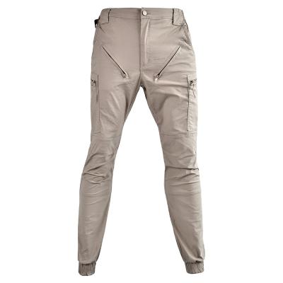 China New Design Custom Breathable OEM Fitted Mens Functional Pocket Hidden Fly Skinny Chino Pants for sale