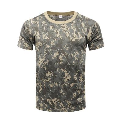 China Anti-Wrinkle Men Camouflage T-shirt Army Combat Sleeve Breathable Hunting Short ACU Camouflage Clothing O Neck T-shirt for sale