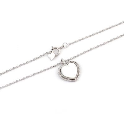 China 2021 New Trendy Sterling Silver Open Heart Hollow Pendant Necklace Women New Style 925 Fashion Jewelry for sale