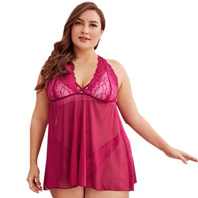 China New design cheap price polyester fiber (polyester) sexy sleepwear lingerie silk plus size lingerie for sale