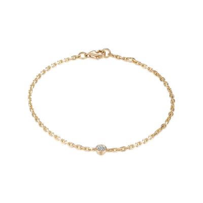 China CLASSIC 14k Gold Diamond Chain Bracelet OEM ODM Manufacturer CVD Diamond Perfect for Gift for sale